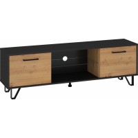 Tv galdiņš BOSS-13 160, Melns/Ozols artisan